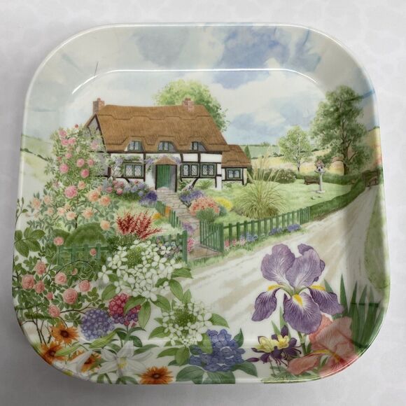 Mebel Melamine Trays Garden Cottage Flowers 1 Medium 2 Small Made In Italy READ - Picture 4 of 10